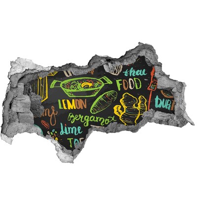 Sticker effetto rottura muro Idee per la cucina