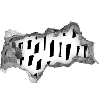 Adesivo con vista dietro il muro Un muro in rovina che si affaccia sulla città