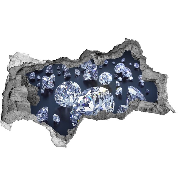 Decorazione da parete buco nel muro Diamanti scintillanti nel muro