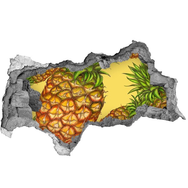 Decorazione da parete buco nel muro Perdita di colore dell'ananas