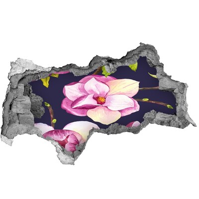 Decorazione da parete buco nel muro Motivo floreale nel cemento