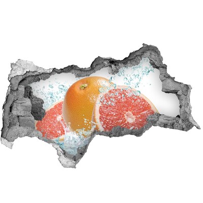 Sticker effetto rottura muro Paradiso di frutta con cascata