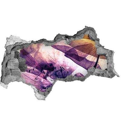 Decorazione da parete buco nel muro Il mondo floreale dietro le mura