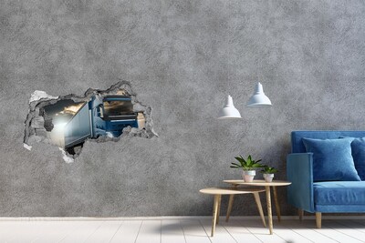 Sticker effetto rottura muro Camion in arrivo