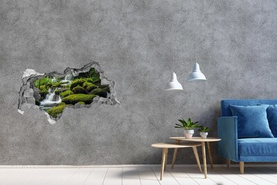 Decorazione da parete buco nel muro Oasi verde con cascata