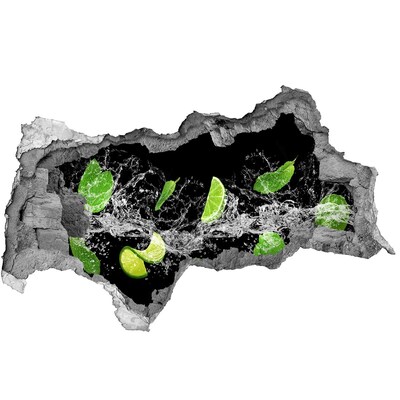 Adesivo con vista dietro il muro Cocktail rinfrescante al lime