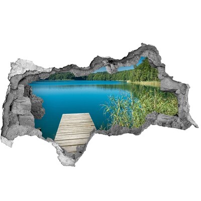 Decorazione da parete buco nel muro Lago nella foresta