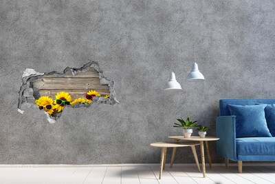 Decorazione da parete buco nel muro Girasoli con gli occhiali da sole