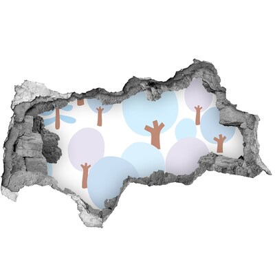 Decorazione da parete buco nel muro Paesaggio con alberi