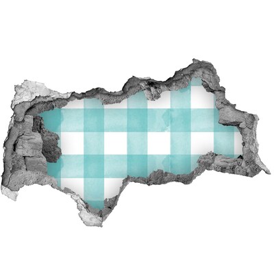 Sticker effetto rottura muro Un muro danneggiato con una griglia blu