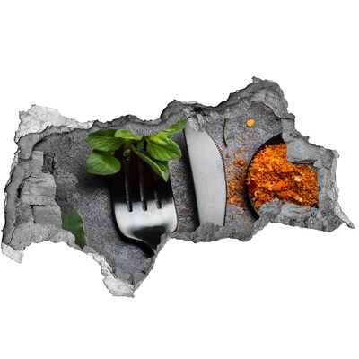 Decorazione da parete buco nel muro Il mondo culinario dietro le mura