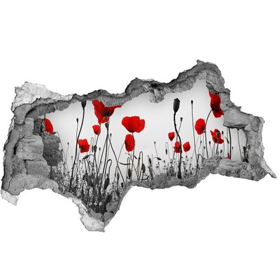 Decorazione da parete buco nel muro Fiori tra le rovine