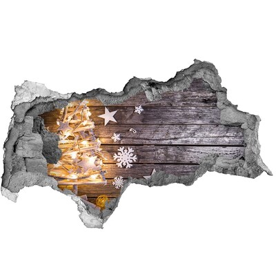 Decorazione da parete buco nel muro Paesaggio invernale con decorazioni natalizie