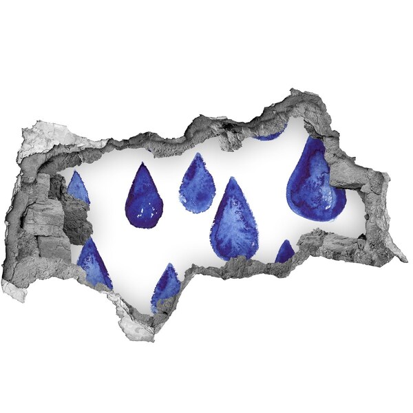 Adesivo con vista dietro il muro Gocce d'acqua sul muro