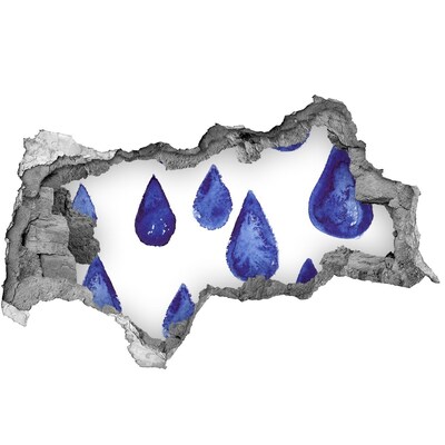 Adesivo con vista dietro il muro Gocce d'acqua sul muro