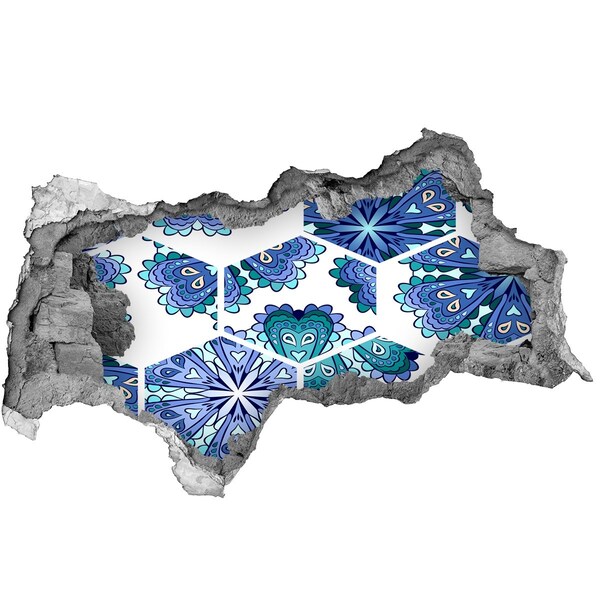 Decorazione da parete buco nel muro Motivo colorato sulla parete