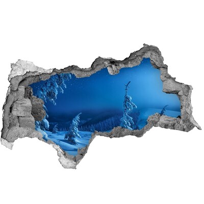 Decorazione da parete buco nel muro Paesaggio invernale in montagna