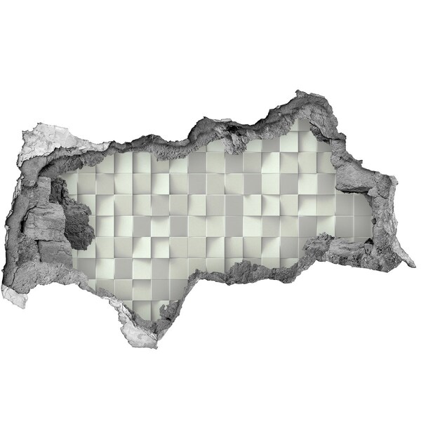 Sticker effetto rottura muro Mosaico moderno in cemento