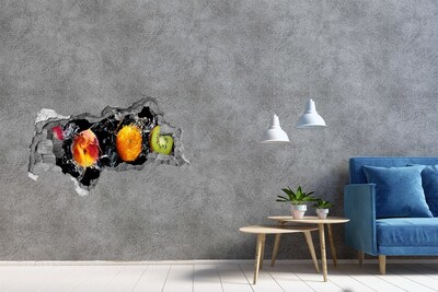 Decorazione da parete buco nel muro Esplosione fruttata in acqua