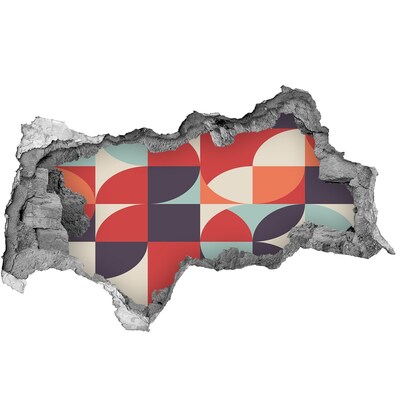 Adesivo con vista dietro il muro Geometria tra le rovine