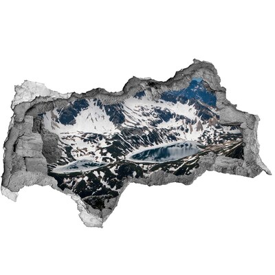 Sticker effetto rottura muro Lago di montagna nelle Alpi