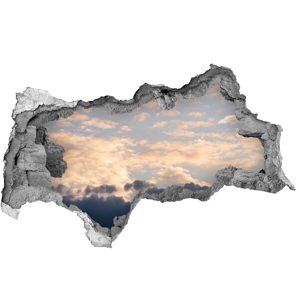 Adesivo con vista dietro il muro Il cielo è tra le nuvole