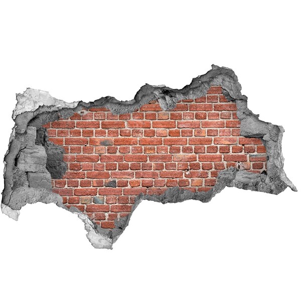 Decorazione da parete buco nel muro Muro di mattoni danneggiato