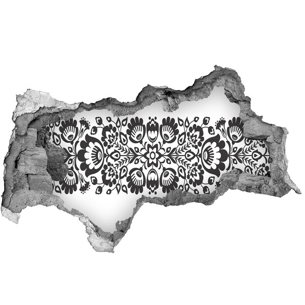 Sticker effetto rottura muro Motivo floreale sulla parete