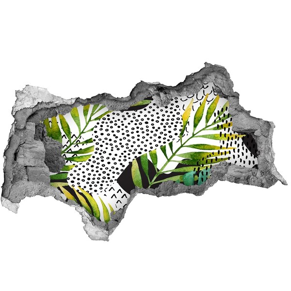 Decorazione da parete buco nel muro Giardino tropicale nascosto nel muro