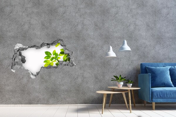 Decorazione da parete buco nel muro Un'oasi verde dietro il muro