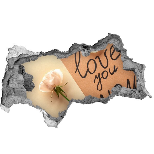 Adesivo con vista dietro il muro Un fiore nel cuore del muro