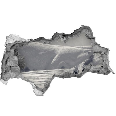 Sticker effetto rottura muro Paesaggio montano invernale