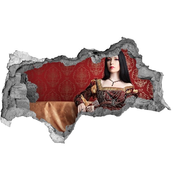 Sticker effetto rottura muro Principessa tra le rocce