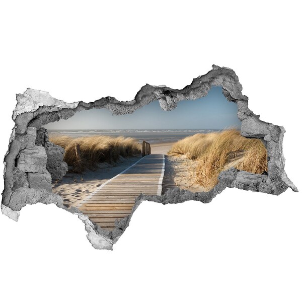 Sticker effetto rottura muro Cartello per la spiaggia