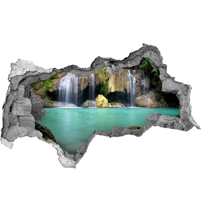 Decorazione da parete buco nel muro Una cascata in un ambiente paradisiaco