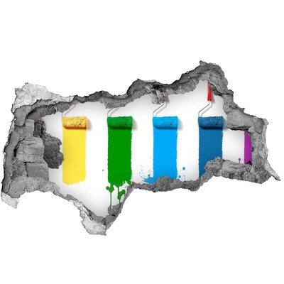 Adesivo con vista dietro il muro Dipingere in un nuovo stile