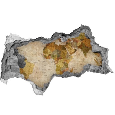 Decorazione da parete buco nel muro Mappa dell'Africa sul muro