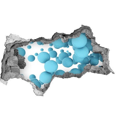 Decorazione da parete buco nel muro Bolle nello spazio blu