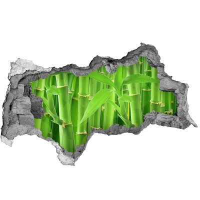 Decorazione da parete buco nel muro Foresta di bambù verde