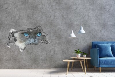 Decorazione da parete buco nel muro Gatto in un buco nel muro
