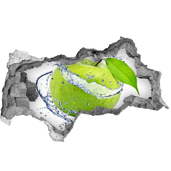 Decorazione da parete buco nel muro Mela verde in acqua