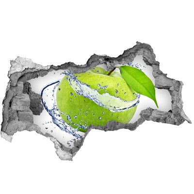 Decorazione da parete buco nel muro Mela verde in acqua