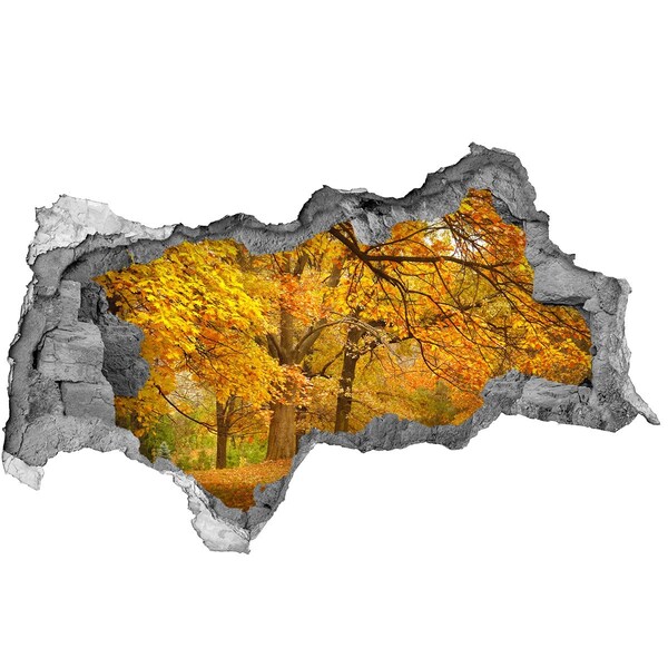 Decorazione da parete buco nel muro Autunno dorato nella foresta