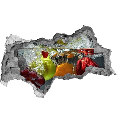 Adesivo con vista dietro il muro Cascata di frutta
