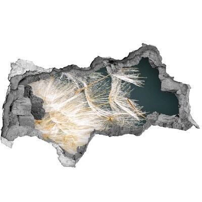 Adesivo con vista dietro il muro Un paesaggio floreale dietro la buca