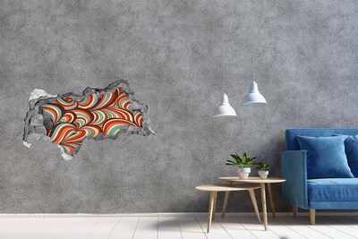 Decorazione da parete buco nel muro Un vortice colorato di motivi