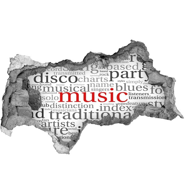 Decorazione da parete buco nel muro Buco musicale nel muro