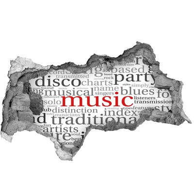 Decorazione da parete buco nel muro Buco musicale nel muro