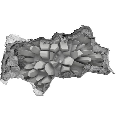 Adesivo con vista dietro il muro Muro di cristallo rotto