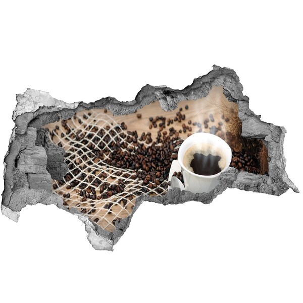 Adesivo con vista dietro il muro Caffè in un bar casalingo